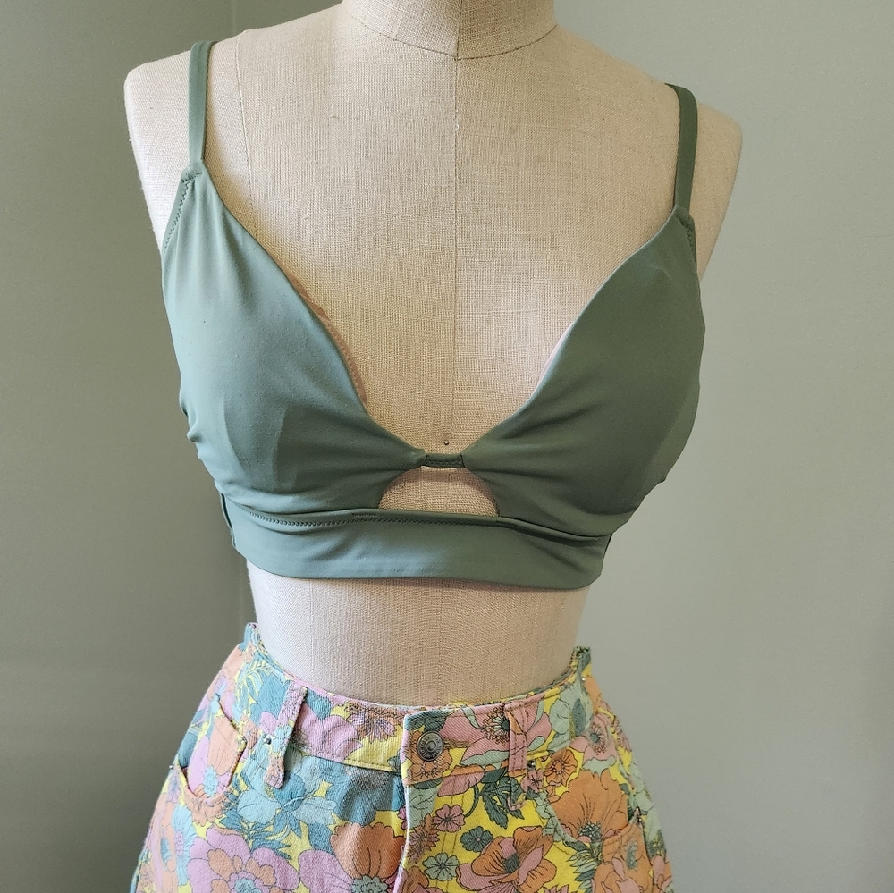 Olive Green Women's Bikini Top